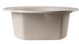 ALFI Biscuit 20" Drop-In Round Granite Composite Kitchen Prep Sink, AB2020DI-B