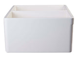 ALFI brand AB539-B Decorative Lip Farmhouse Apron Fireclay 32 in. Double Basin Kitchen Sink in Biscuit - The Sink Boutique