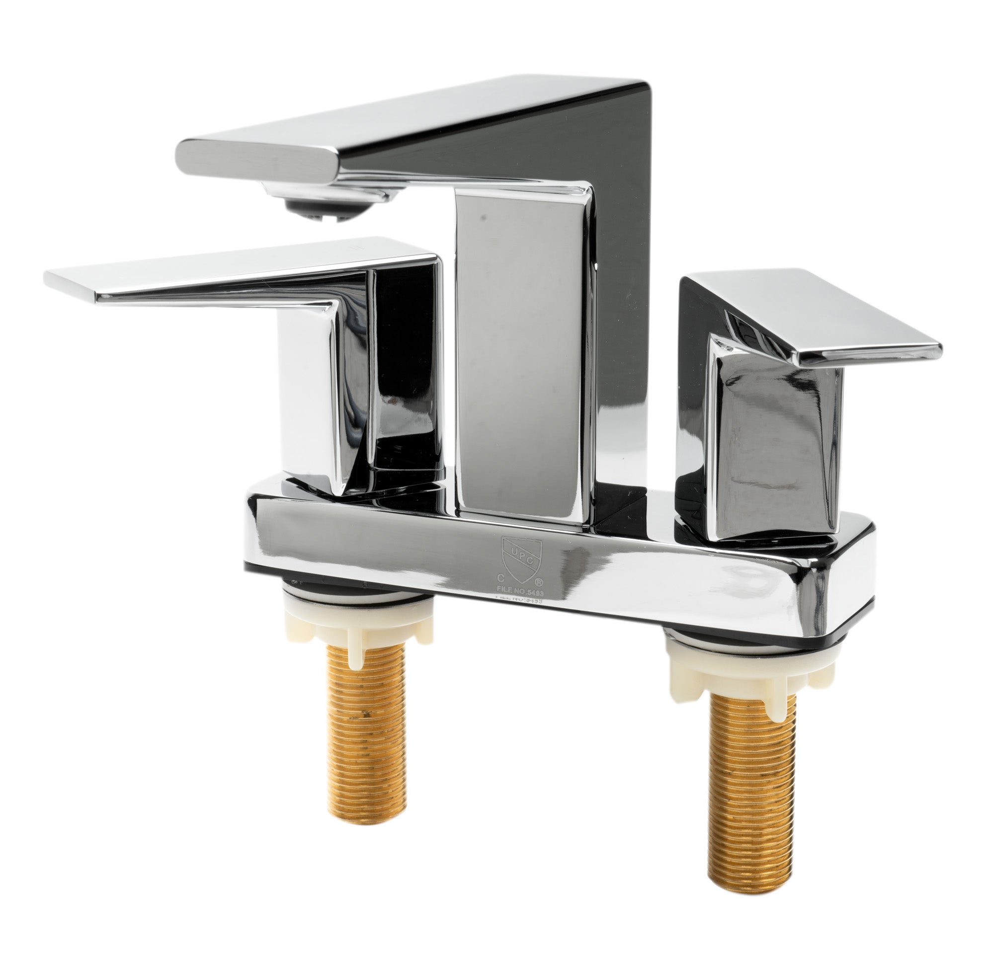 ALFI brand AB1020-PC Polished Chrome Two-Handle 4'' Centerset Bathroom Faucet - The Sink Boutique