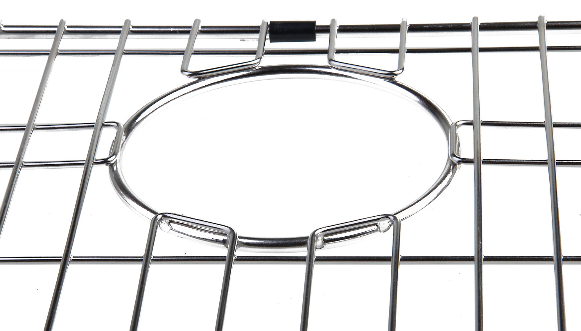 ALFI brand GR503 Solid Stainless Steel Kitchen Sink Grid Drain Hole Close Up