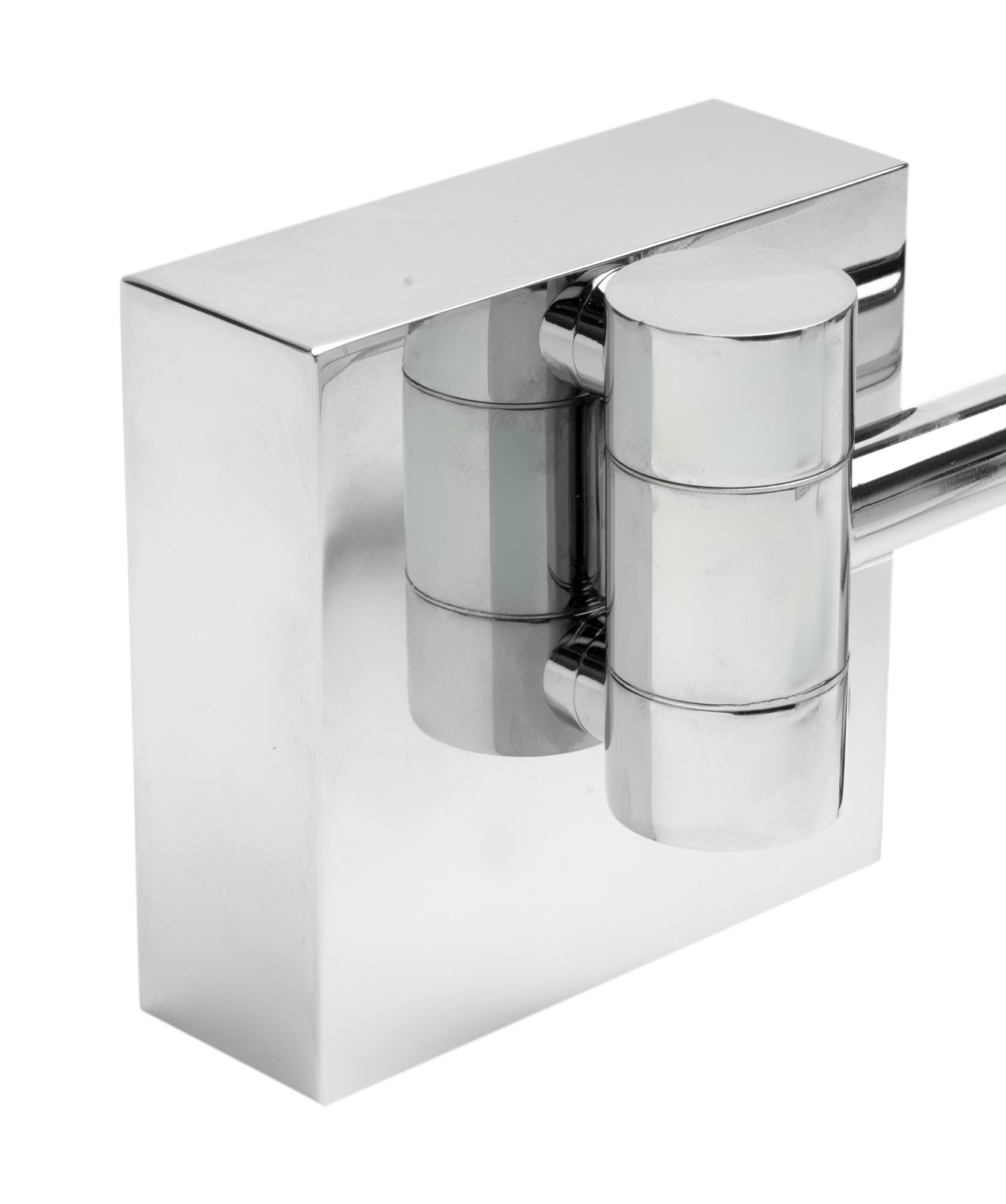 ALFI brand ABM8WLED-PC Polished Chrome Wall Mount Square 8" 5x Magnifying Cosmetic Mirror with Light