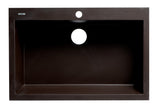 ALFI brand AB3020DI-C Chocolate 30" Drop-In Single Bowl Granite Composite Kitchen Sink - The Sink Boutique