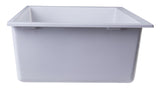 ALFI White 30" Undermount Single Bowl Granite Composite Kitchen Sink, AB3020UM-W
