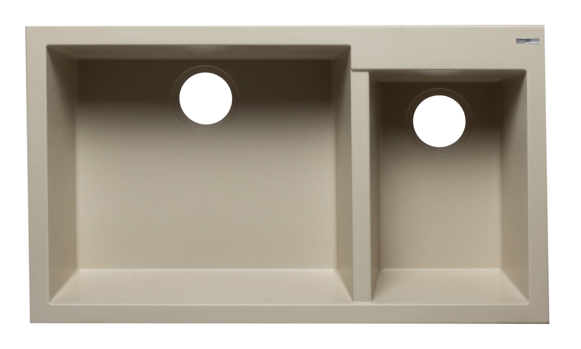 Alternate Image for ALFI Biscuit 34" Double Bowl Undermount Granite Composite Kitchen Sink, AB3319UM-B