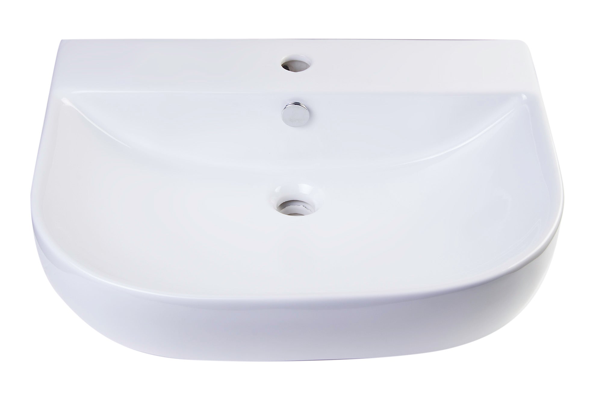 ALFI 24" White D-Bowl Porcelain Wall Mounted Bath Sink, AB111 - The Sink Boutique