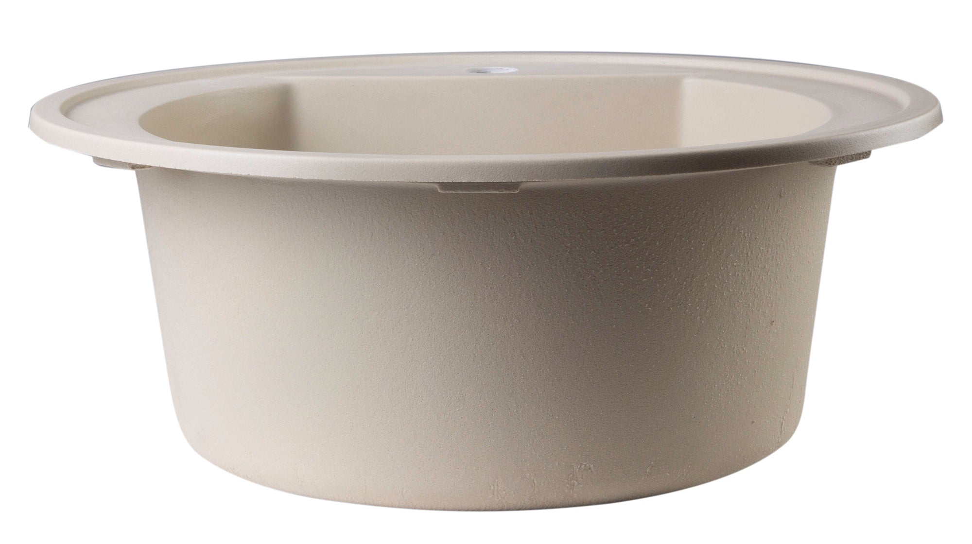 ALFI Biscuit 20" Drop-In Round Granite Composite Kitchen Prep Sink, AB2020DI-B