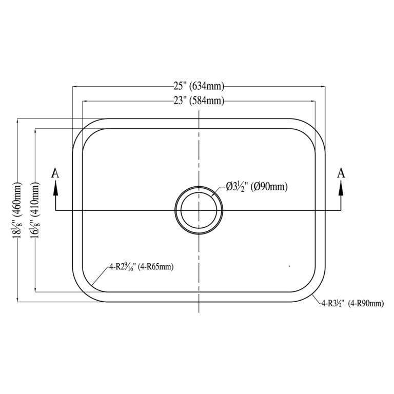 Dawn 25" Stainless Steel Undermount Kitchen Sink, ASU2316 - The Sink Boutique