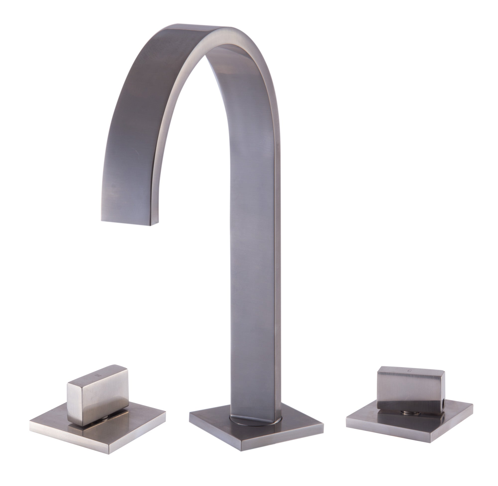 ALFI Brushed Nickel Gooseneck Widespread Bathroom Faucet, AB1336-BN - The Sink Boutique