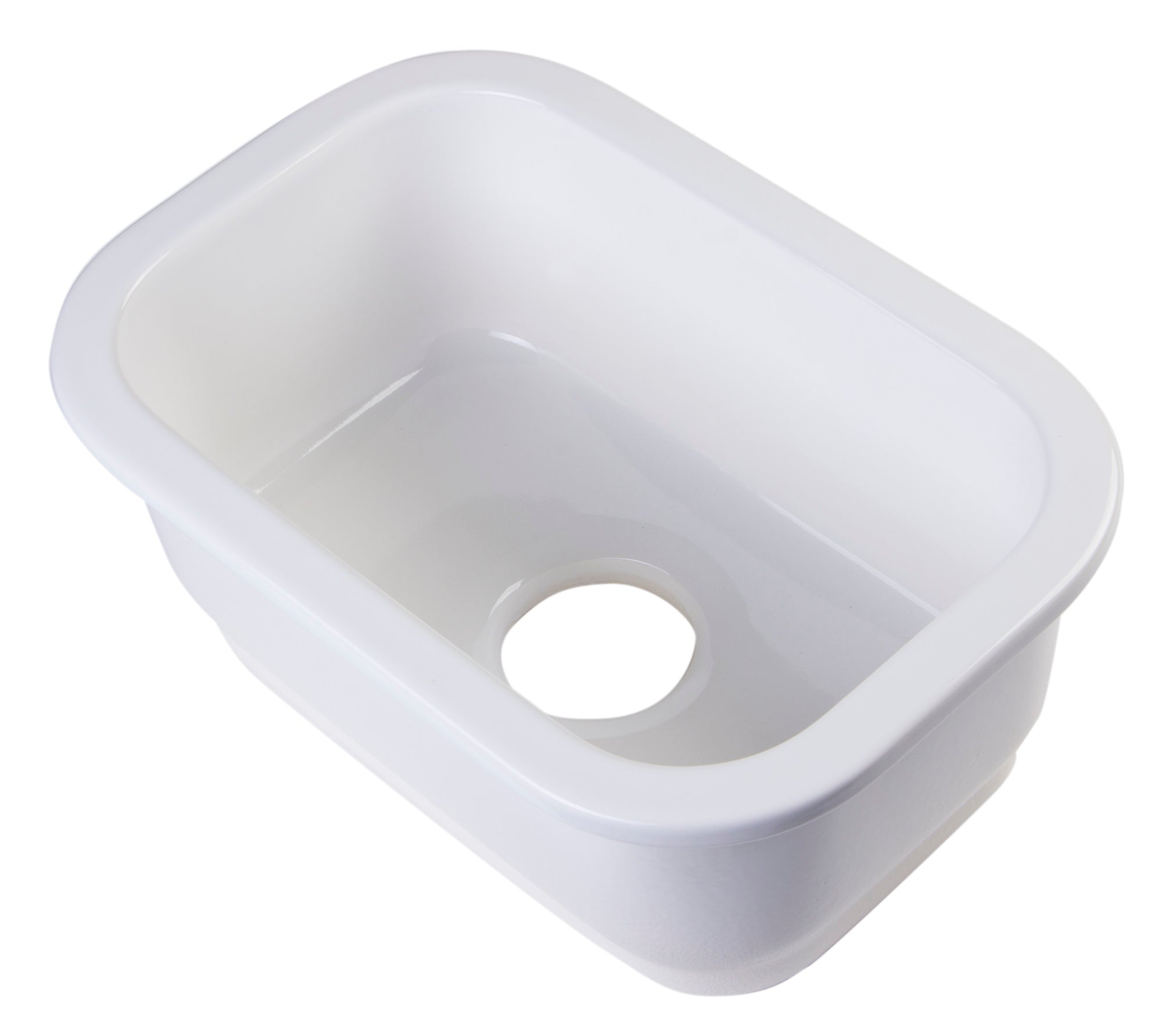 ALFI brand AB1218 Small Rectangular Fireclay Undermount or Drop In Prep / Bar Sink