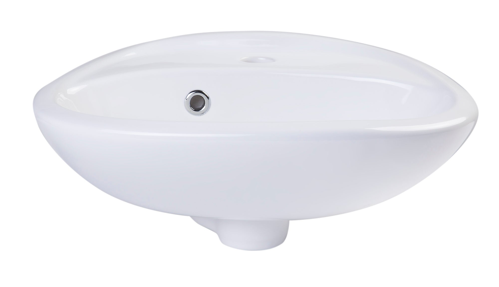 ALFI White Small Porcelain Wall Mount Basin with Overflow, AB106 - The Sink Boutique