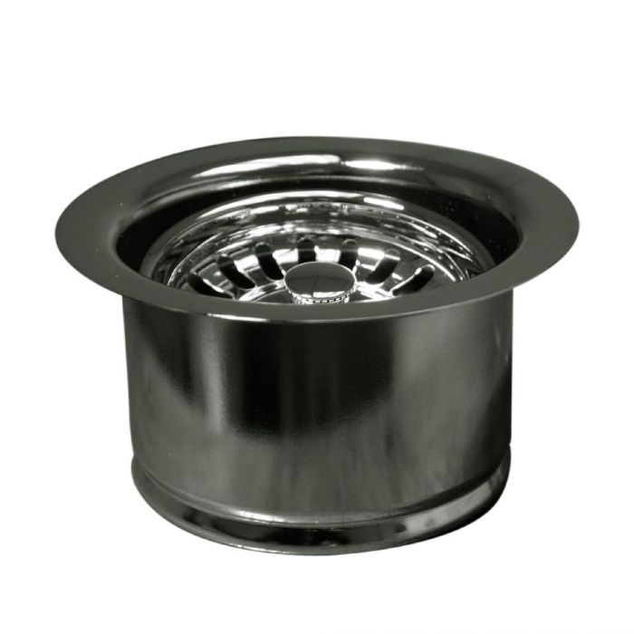 Whitehaus 3 1/2" Waste Disposer Trim with Matching Basket Strainer for Deep Fireclay Sinks, Polished Chrome, WH202-C