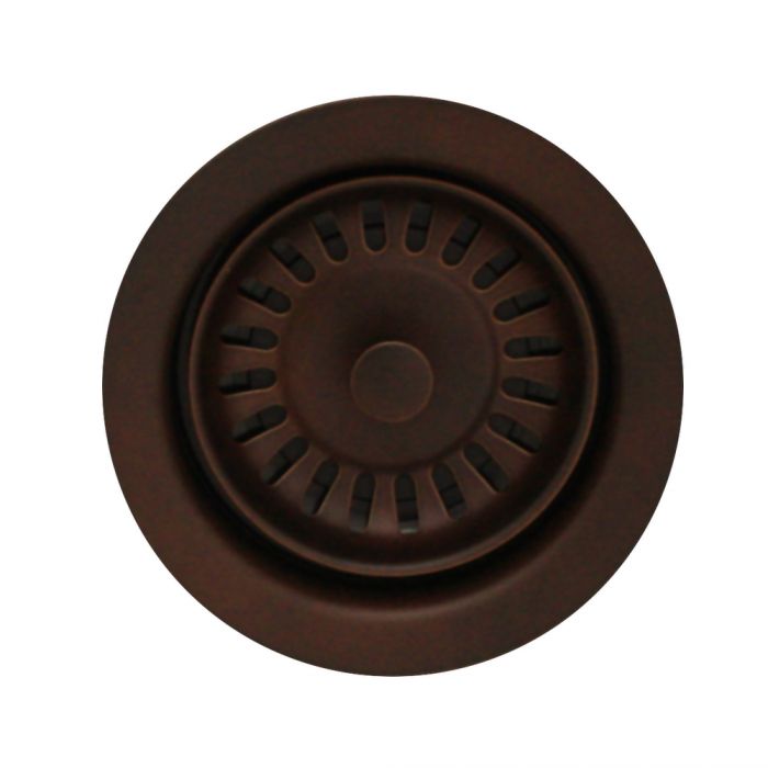 Whitehaus 3 1/2" Waste Disposer Trim with Matching Basket Strainer for Deep Fireclay Sinks, Mahogany Bronze, WH202-MB