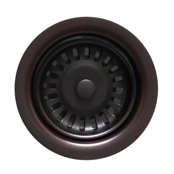 Whitehaus 3 1/2" Waste Disposer Trim with Matching Basket Strainer for Deep Fireclay Sinks, Oil Rubbed Bronze, WH202-ORB