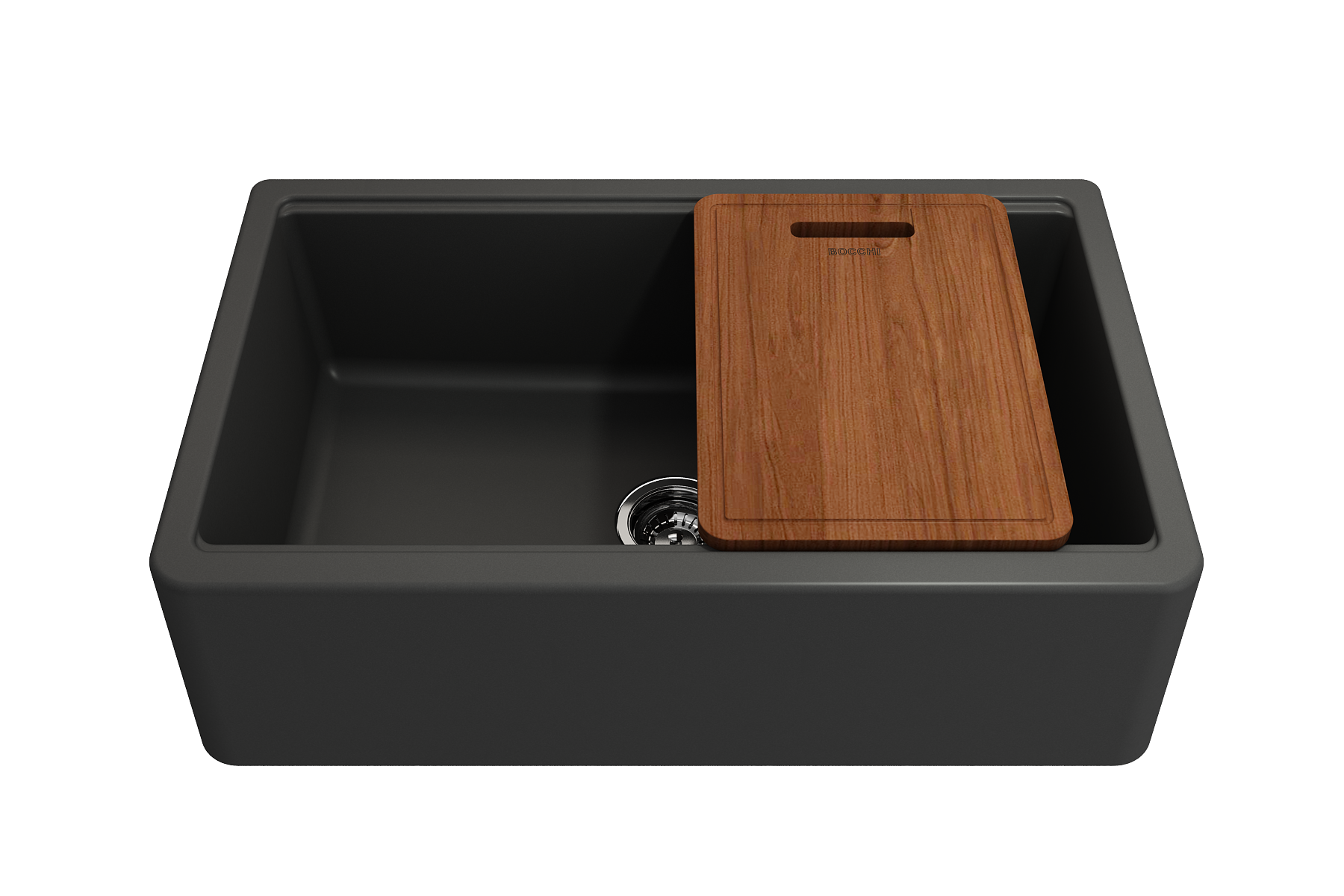 BOCCHI Wooden Cutting Board, Sapele Mahogany Wood, Compatible with 1600, 1606, 1634 sinks, 2320 0005