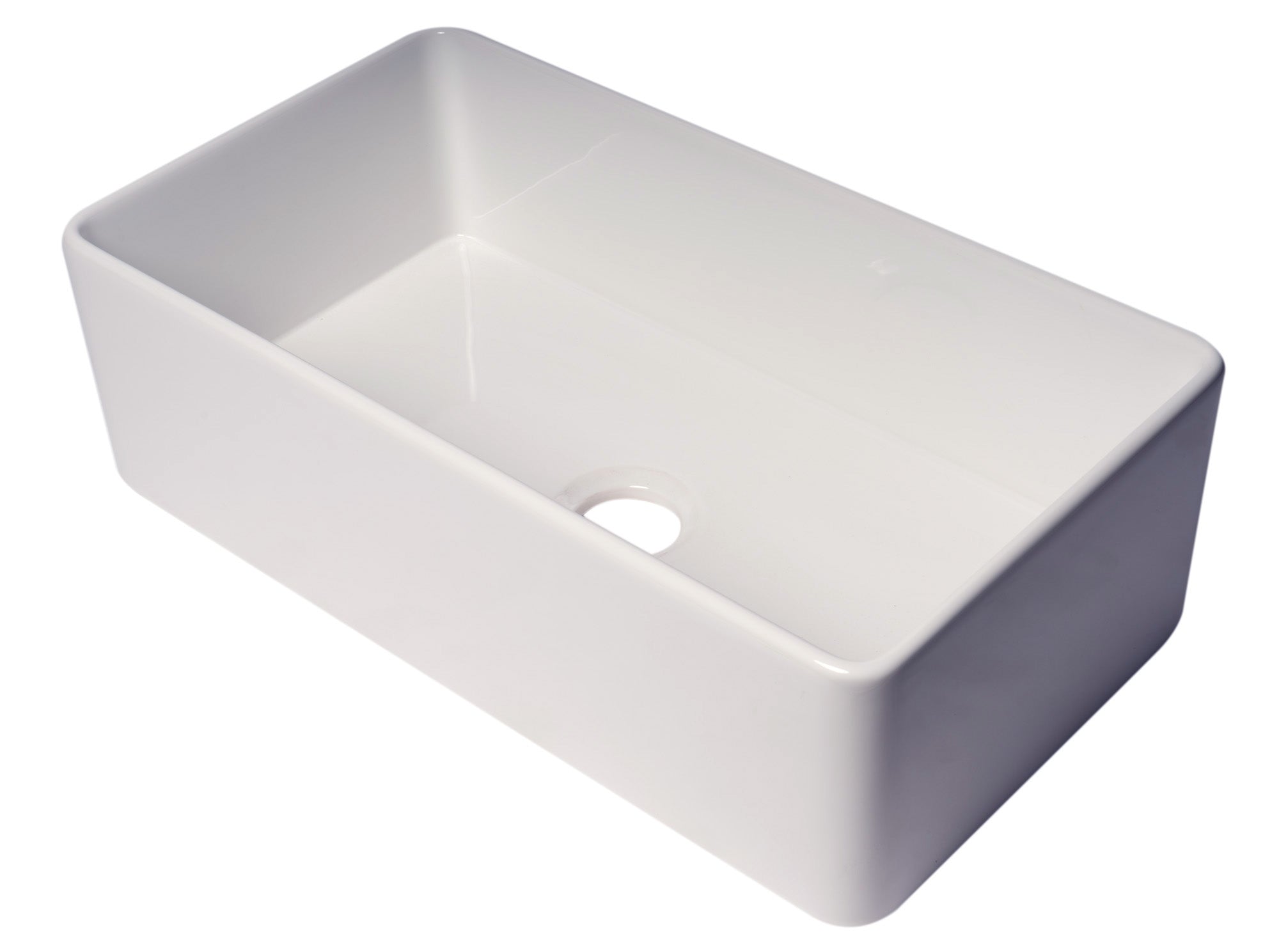 ALFI brand 33" Fireclay Farmhouse Sink, White, ABF3318S-W - The Sink Boutique
