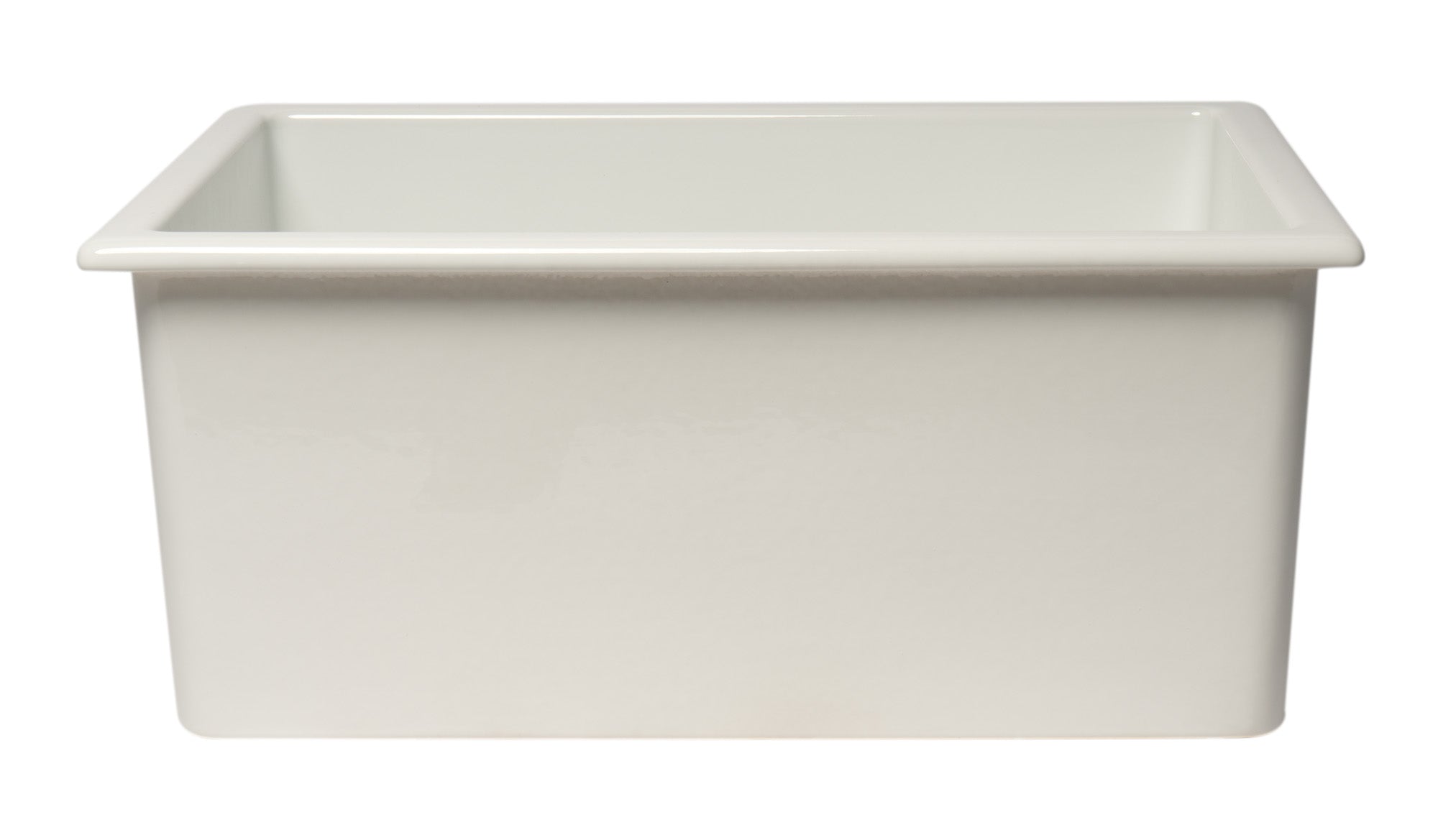 ALFI brand 24" Fireclay Undermount Kitchen Sink, White, AB2418UD-W - The Sink Boutique