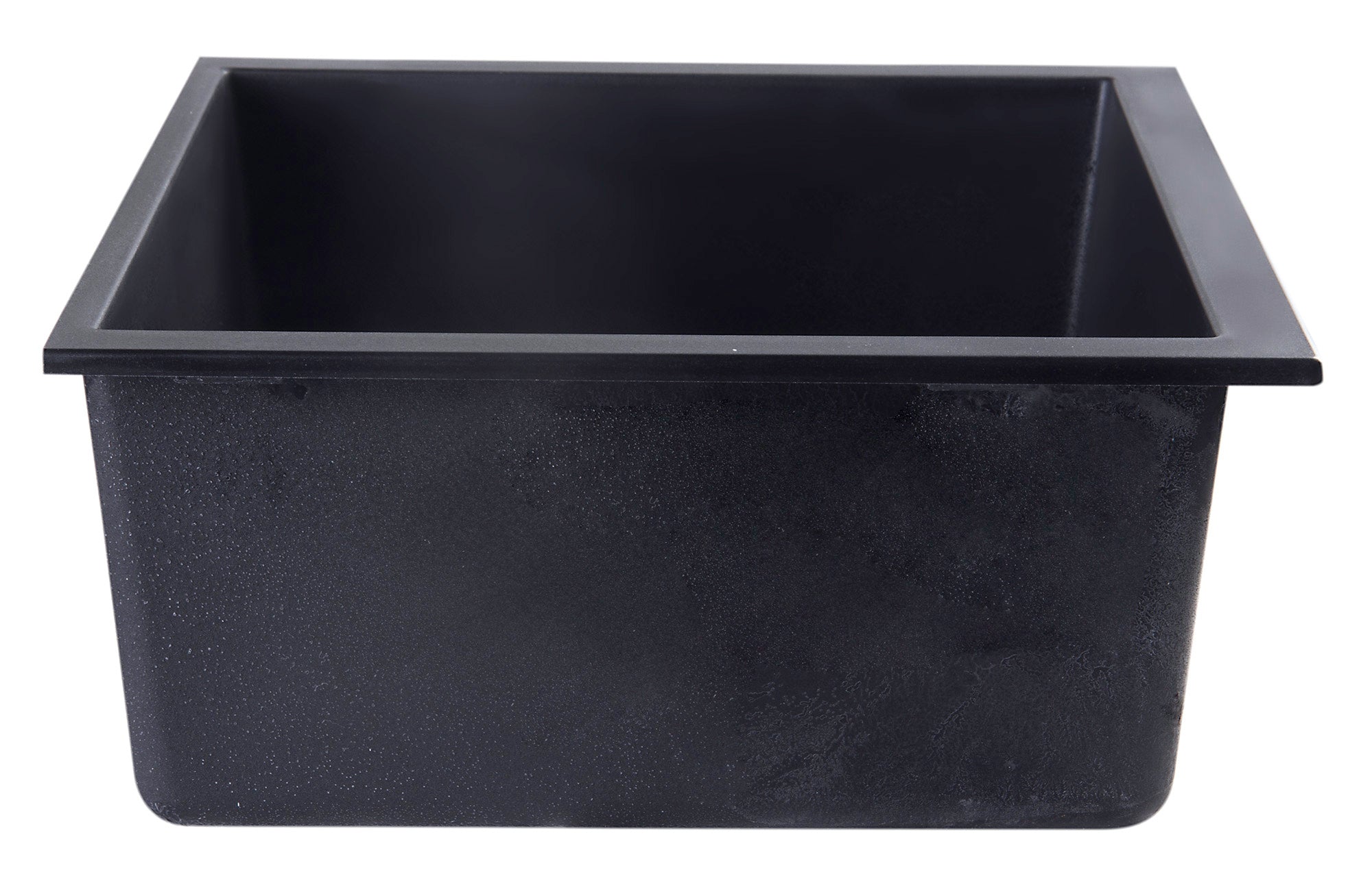 ALFI Black 24" Undermount Single Bowl Granite Composite Kitchen Sink, AB2420UM-BLA
