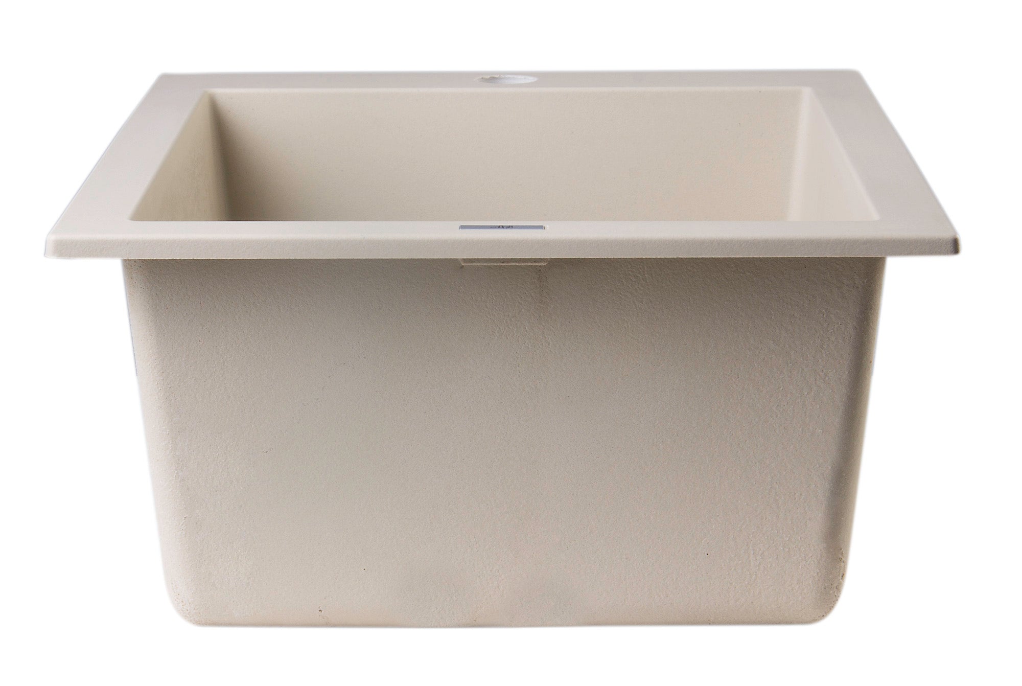 ALFI Biscuit 17" Drop-In Rectangular Granite Composite Kitchen Prep Sink, AB1720DI-B