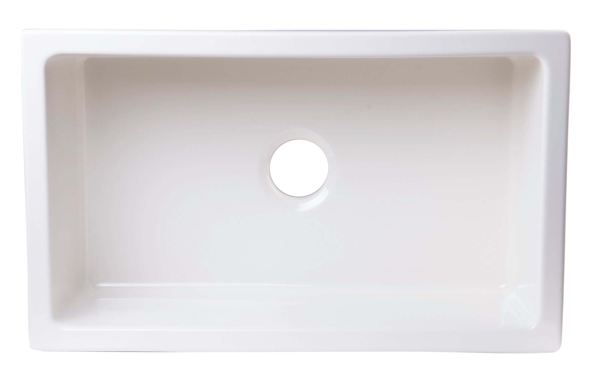 Alternate Image for ALFI 30" Single Bowl Thick Wall Fireclay Farmhouse Apron Sink, Biscuit, AB3018ARCH-B