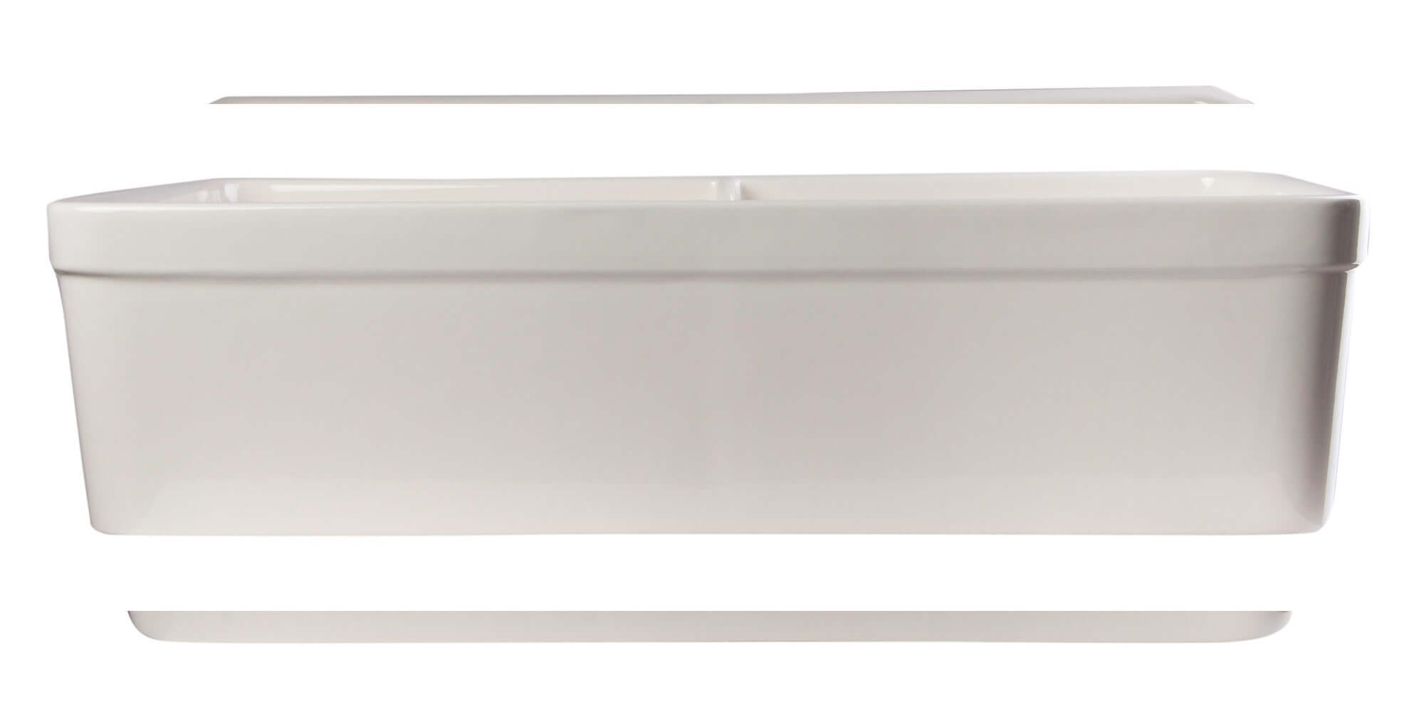 ALFI brand AB5123-B Biscuit 32" Short Wall Double Bowl Lip Apron Fireclay Farmhouse Kitchen Sink - The Sink Boutique