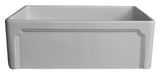 ALFI brand AB3020SB-W 30 inch White Reversible Single Fireclay Farmhouse Kitchen Sink Front Design