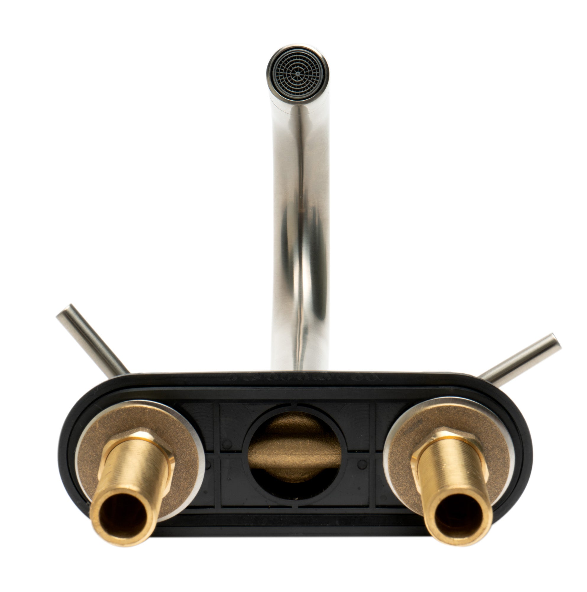 ALFI brand AB1400-BN Brushed Nickel Two-Handle 4'' Centerset Bathroom Faucet - The Sink Boutique