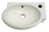 ALFI Small White Wall Mounted Ceramic Bathroom Sink Basin, AB107 - The Sink Boutique