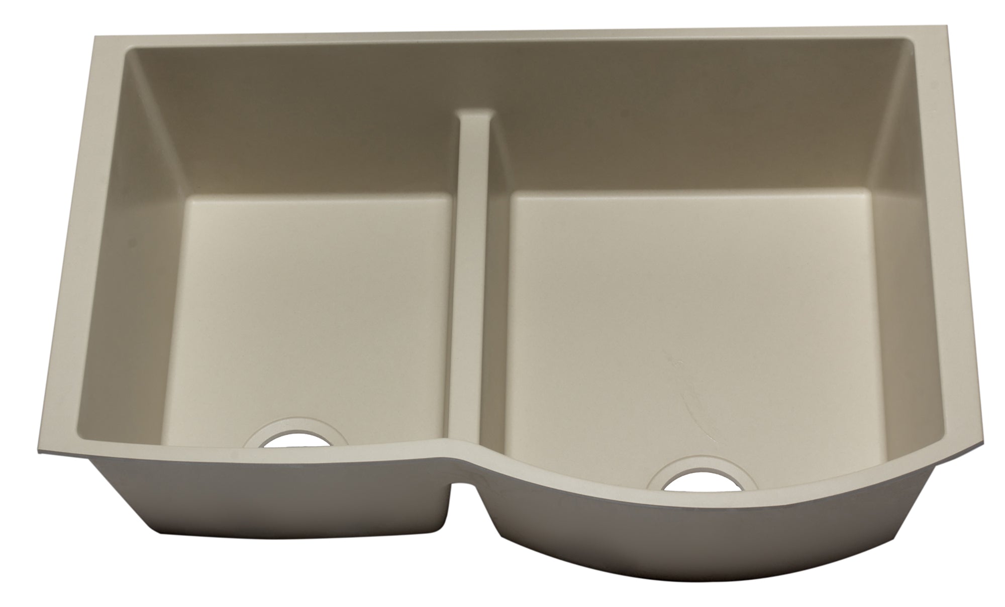 ALFI Biscuit 33" Double Bowl Undermount Granite Composite Kitchen Sink, AB3320UM-B