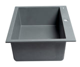 ALFI brand AB3020DI-T Titanium 30" Drop-In Single Bowl Granite Composite Kitchen Sink - The Sink Boutique