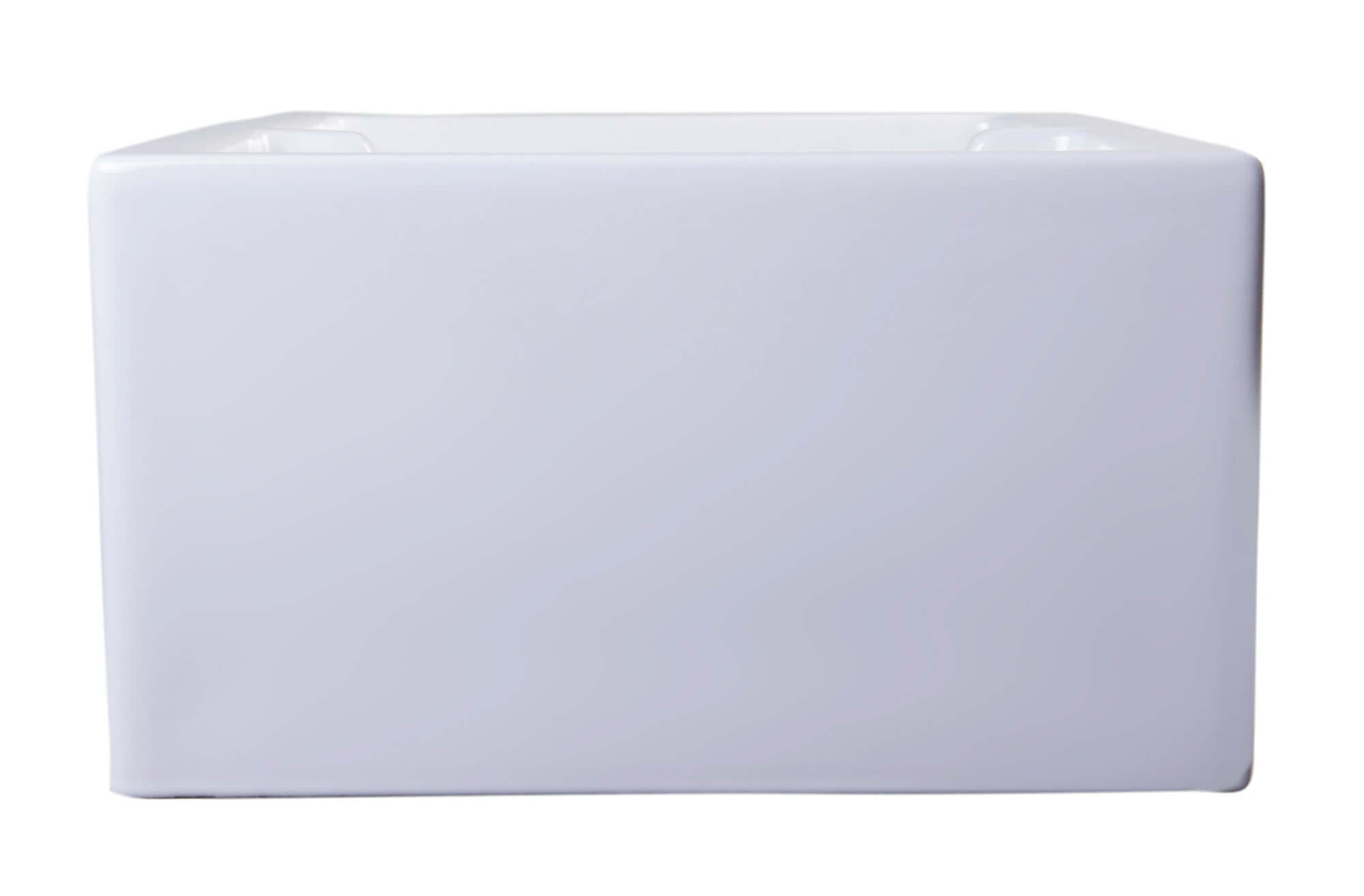 ALFI 36" Double Bowl Thick Wall Fireclay Farmhouse Apron Sink, White, AB3618ARCH-W