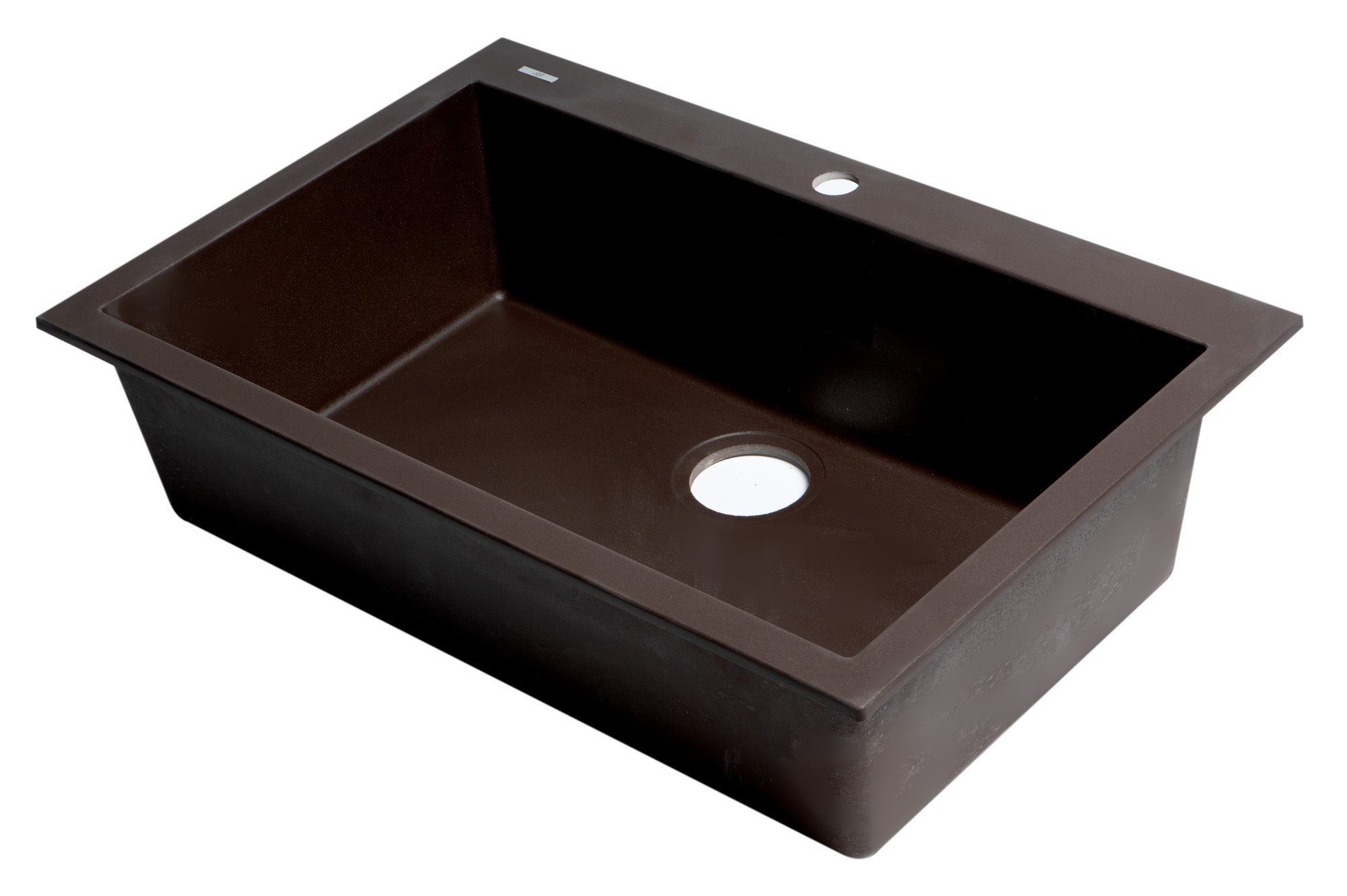Alternate Image for ALFI brand AB3020DI-C Chocolate 30" Drop-In Single Bowl Granite Composite Kitchen Sink