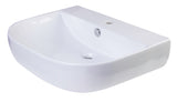 ALFI 24" White D-Bowl Porcelain Wall Mounted Bath Sink, AB111