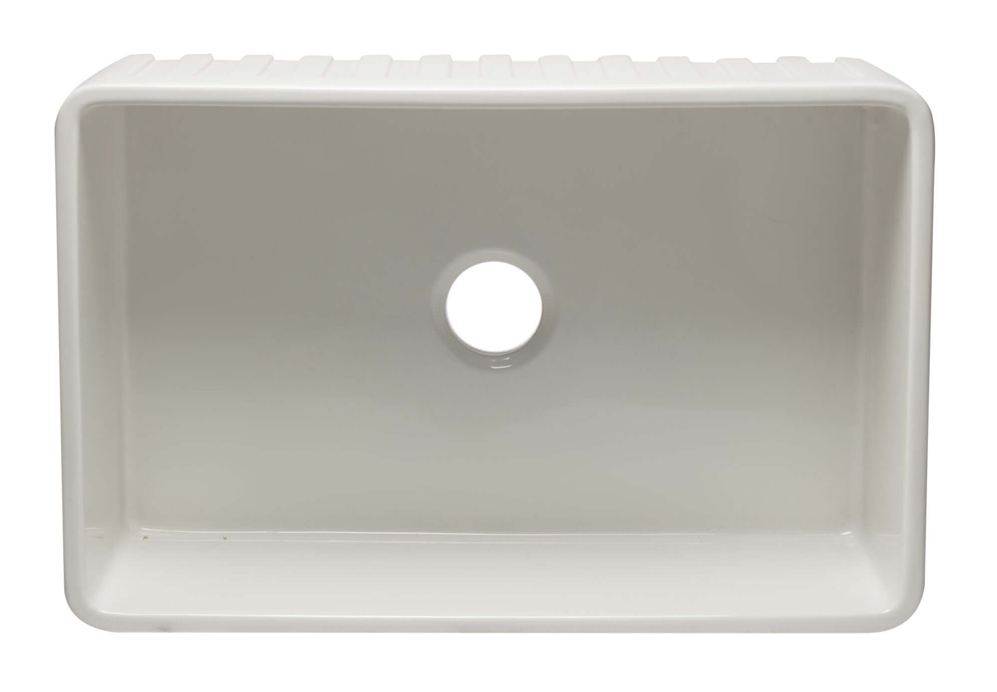 ALFI brand AB3020SB-W 30 inch White Reversible Single Fireclay Farmhouse Kitchen Sink Top