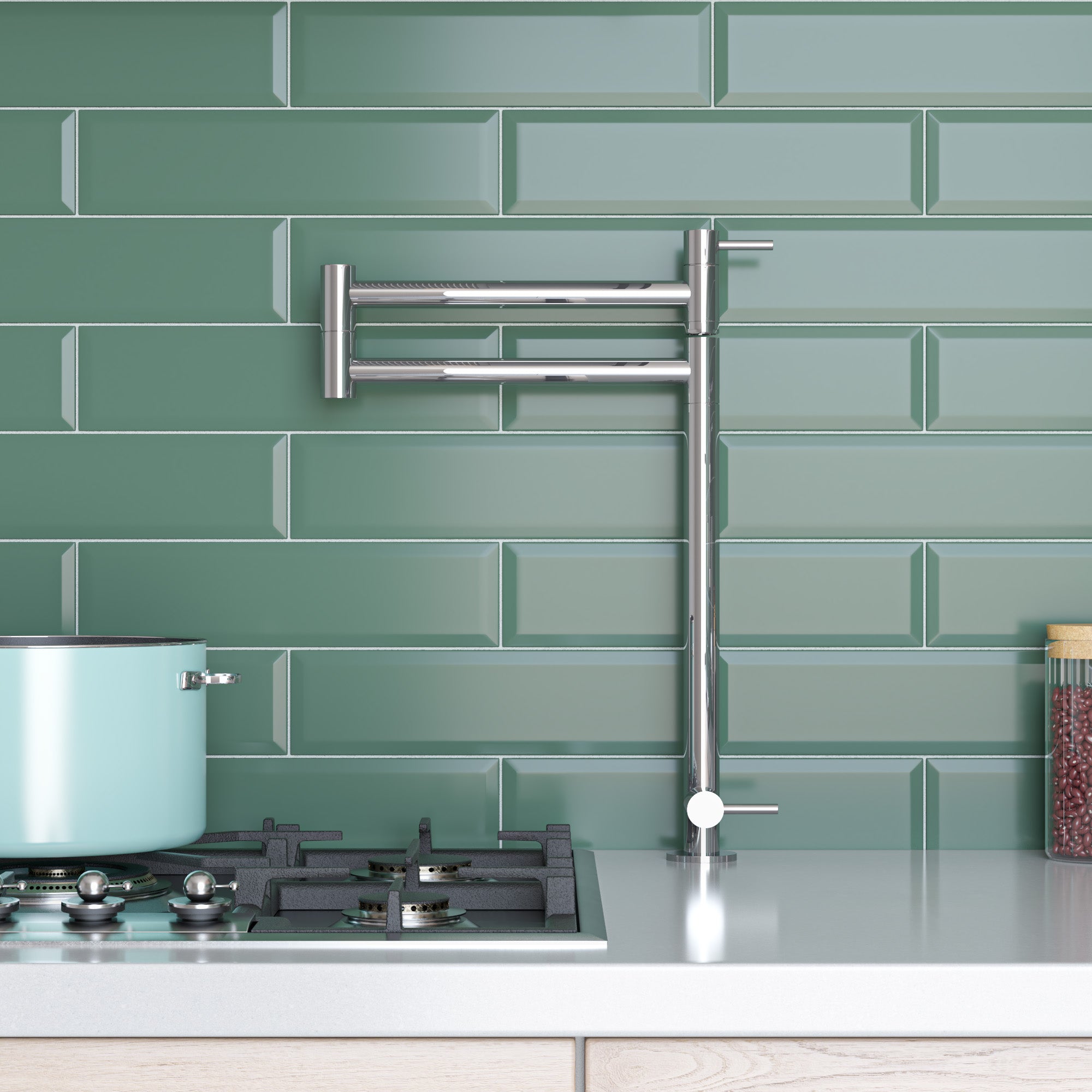 ALFI Polished Stainless Steel Retractable Pot Filler Faucet, AB5018-PSS - The Sink Boutique