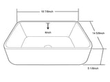 Dawn 19" Ceramic Vessel Sink, White, Rectangle, CASN109009A - The Sink Boutique