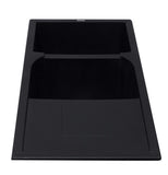 ALFI Black 46" Double Bowl Granite Composite Kitchen Sink with Drainboard, AB4620DI-BLA - The Sink Boutique
