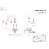 Dawn 8" 1.2 GPM Bathroom Faucet, Chrome, AB39 1172C - The Sink Boutique