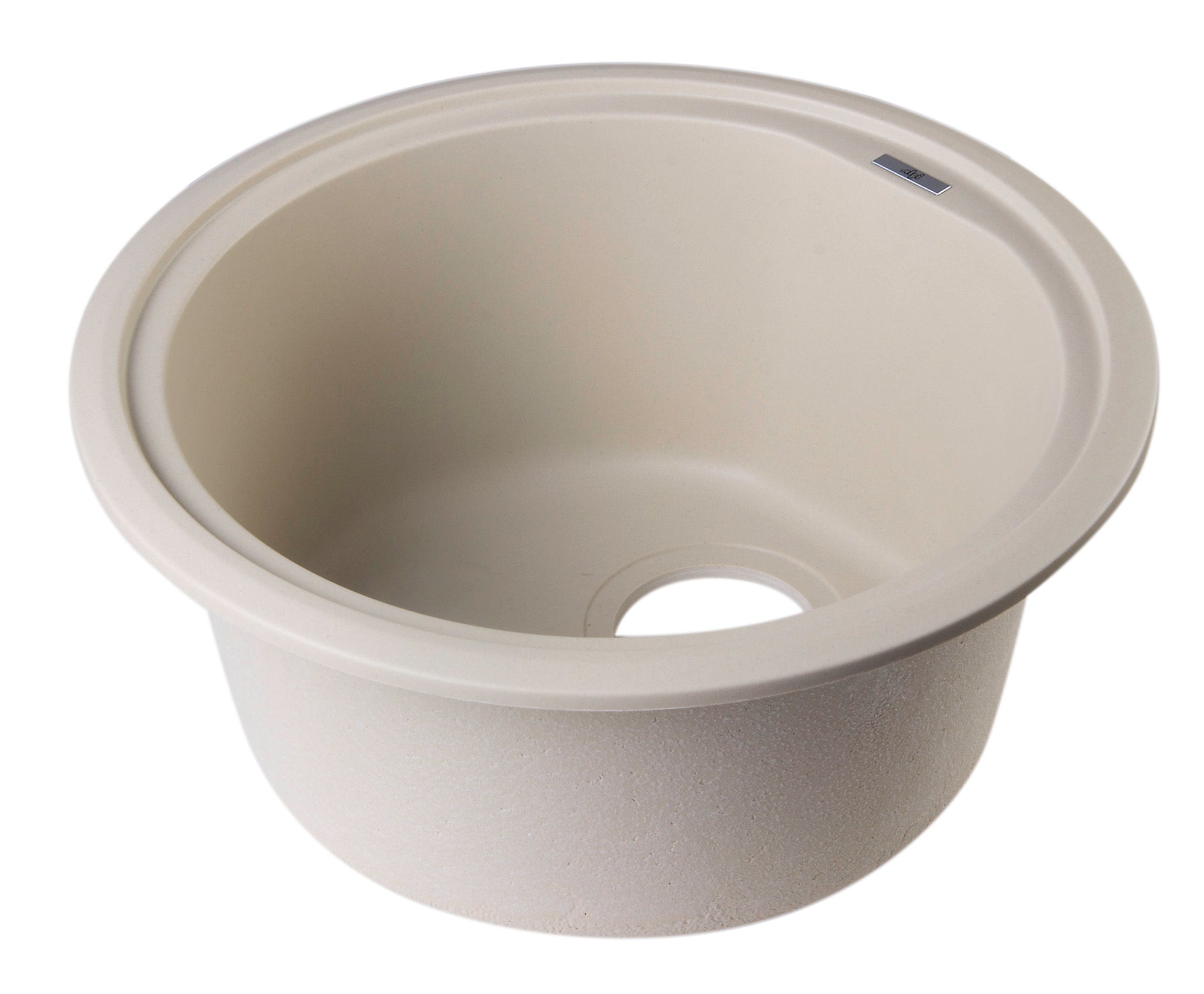 Alternate Image for ALFI Biscuit 17" Undermount Round Granite Composite Kitchen Prep Sink, AB1717UM-B