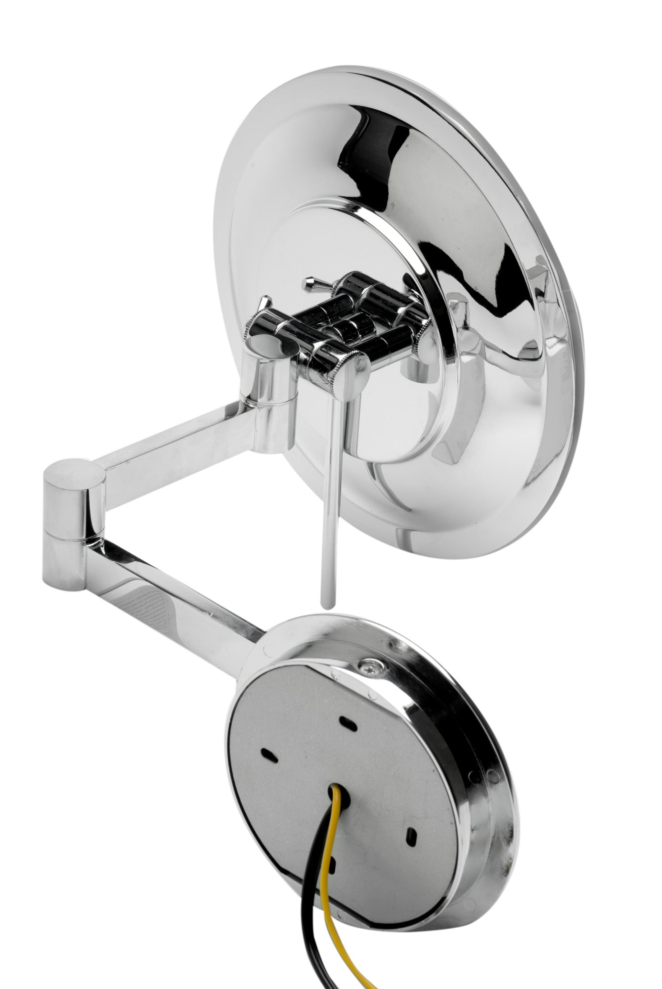 ALFI brand ABM9WLED-PC Polished Chrome Wall Mount Round 9" 5x Magnifying Cosmetic Mirror with Light