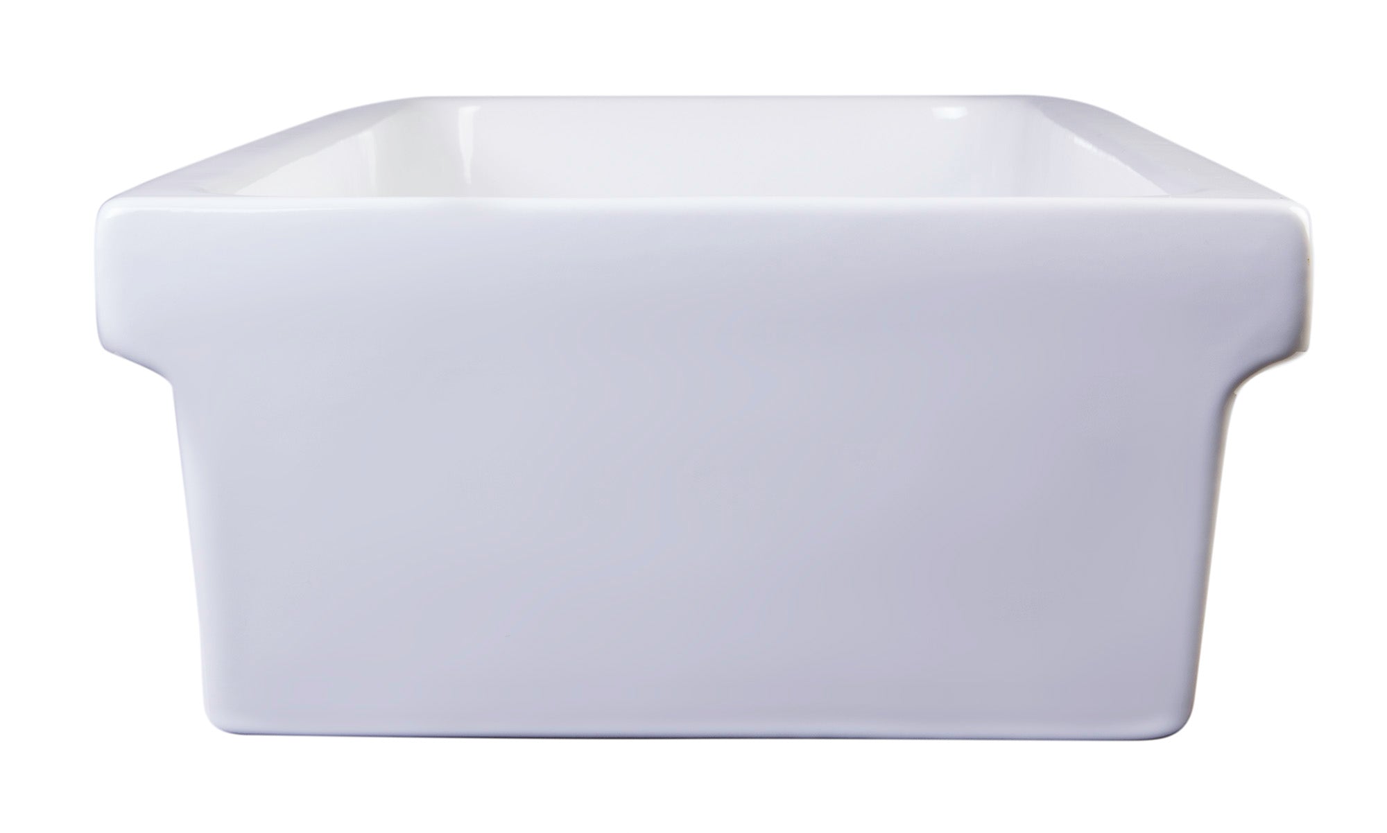 ALFI 48" White Above Mount Fireclay Bath Trough Sink, AB48TR