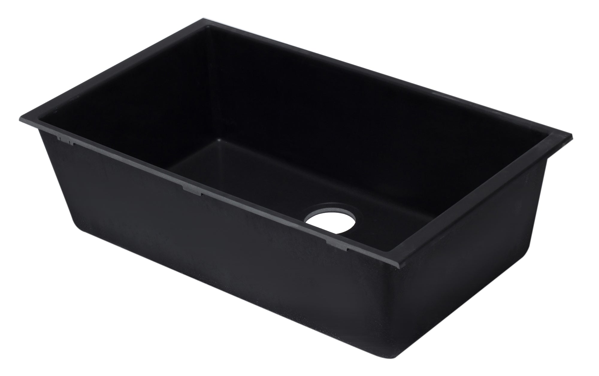 ALFI Black 33" Single Bowl Undermount Granite Composite Kitchen Sink, AB3322UM-BLA
