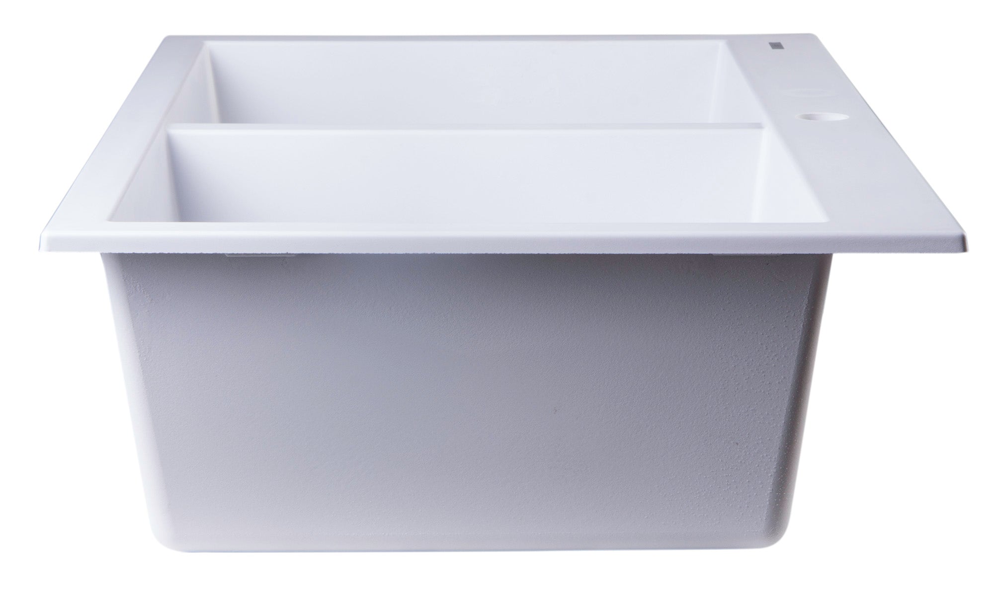 ALFI White 34" Drop-In Double Bowl Granite Composite Kitchen Sink, AB3420DI-W