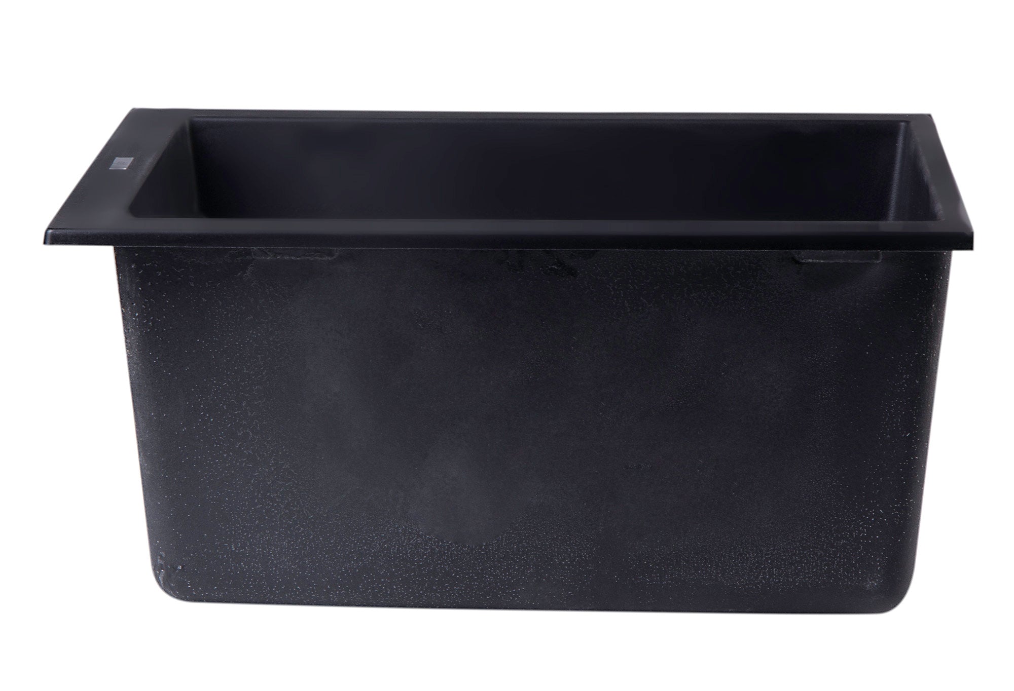 ALFI Black 17" Undermount Rectangular Granite Composite Kitchen Prep Sink, AB1720UM-BLA